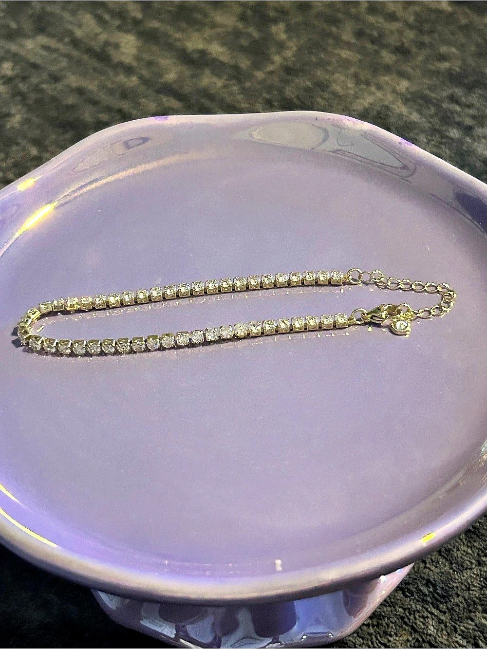 Gold-Tone Rhinestone Tennis Necklace NWOT